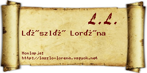 László Loréna névjegykártya